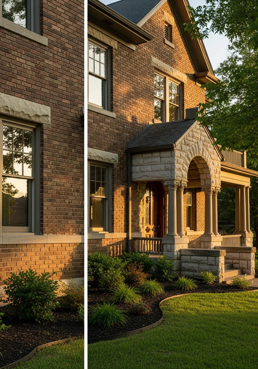 Historic Bartlesville home exterior with traditional architectural details and established grounds.