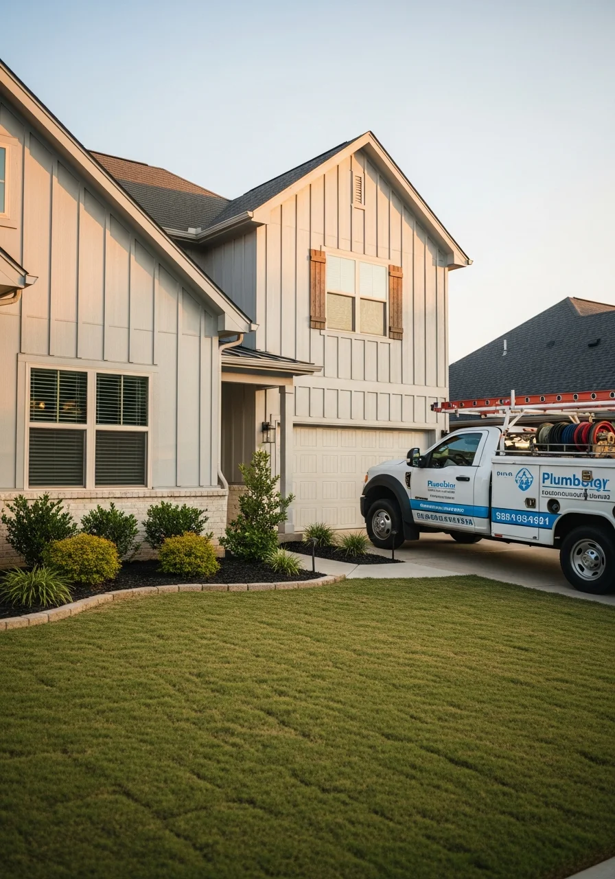Modern Broken Arrow home exterior with contemporary siding and landscaping.