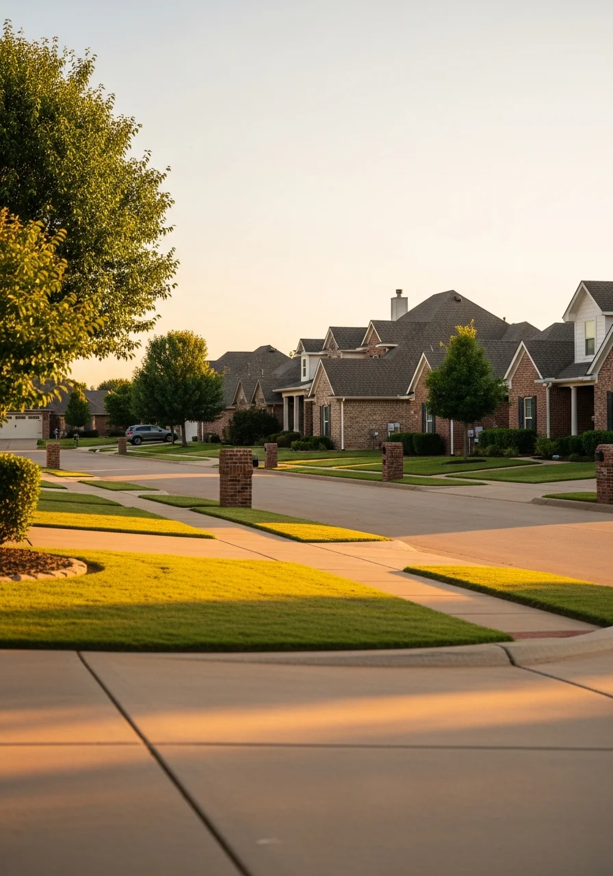 Glenpool home exterior showing contemporary and traditional architectural styles.