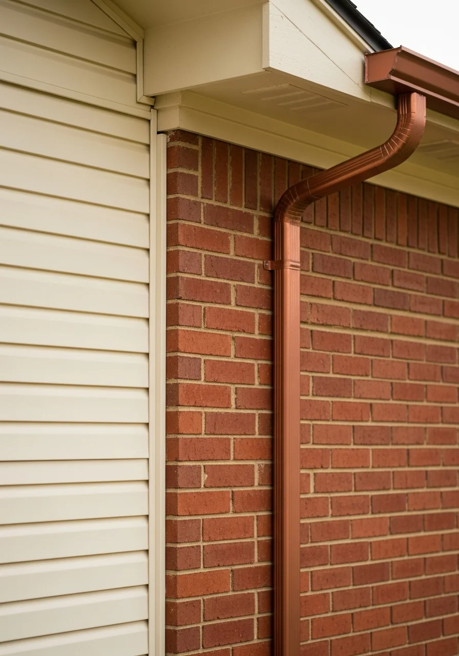 Close-up of a well-maintained Tulsa home exterior with brick and siding details.